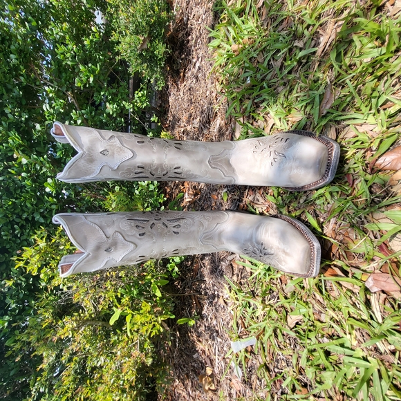 TANNERS MARK NWOT Womens 7 Gray Western Cowboy Boots - Picture 3 of 11